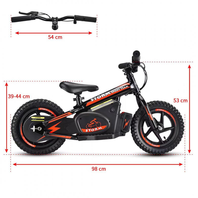 Storm Kids 100w 12" Electric Balance Bike