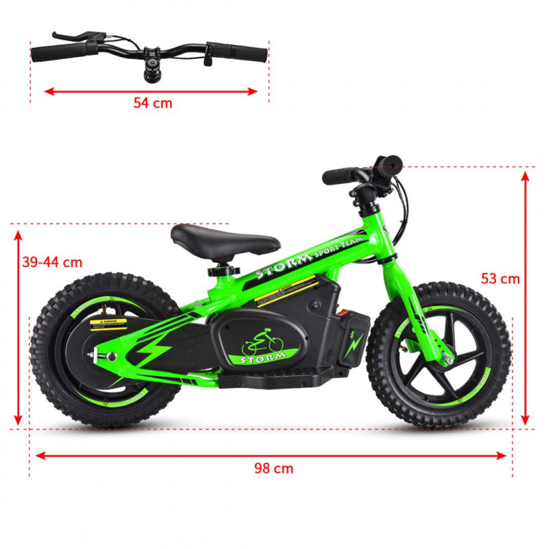 Storm Kids 100w 12" Electric Balance Bike